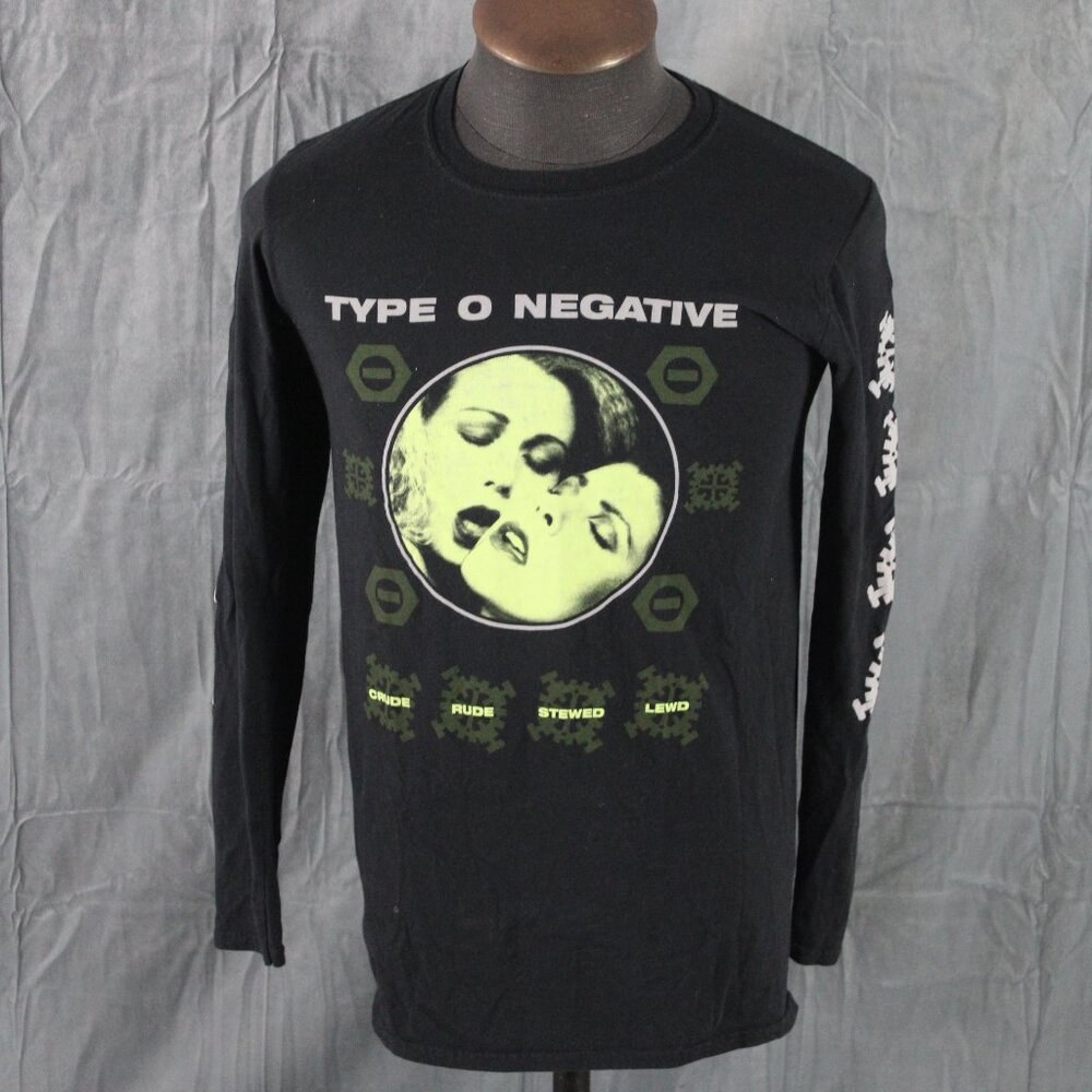 TON Gildan Black Long Sleeve Tee with Green Graphic Type O Negative
